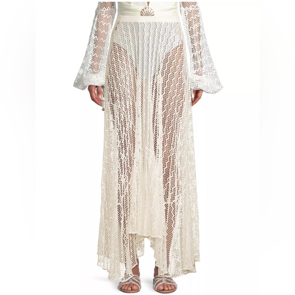 PATBO Sheer Lace Long Beach Skirt Size: M - Picture 3 of 6